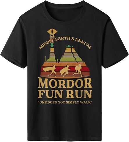 Middle Earth's Annual Mordor Fun Run one Does not Simply Walk T-Shirt for Men in Kuwait