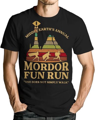 Middle Earth's Annual Mordor Fun Run one Does not Simply Walk T-Shirt for Men in Kuwait