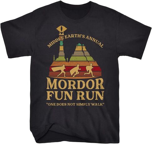 Middle Earth's Annual Mordor Fun Run one Does not Simply Walk T-Shirt for Men in Kuwait