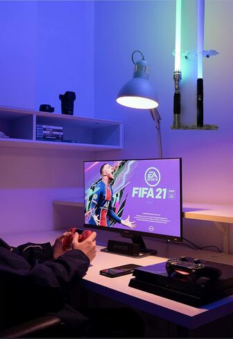 حامل عرض السيف الضوئي من WANLIAN، حامل عرض السيف الضوئي على الحائط، حامل عرض السيف الضوئي الأكريليكي المثبت على الحائط، متوافق مع معظم السيف الضوئي - بما في ذلك الأجهزة اللولبية (أسود) in Saudi Arabia
