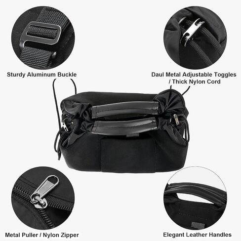 Drawstring Makeup Bag Organizer (Black) in Saudi Arabia