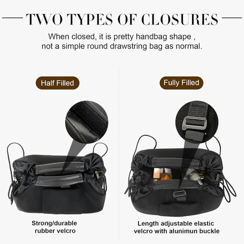 Drawstring Makeup Bag Organizer (Black) in Saudi Arabia