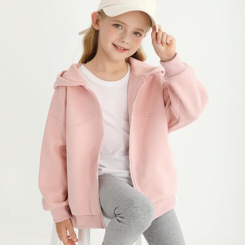 Toddler Girl Zip Up Hoodie Jacket Coats Kids Casual Outerwear in Kuwait