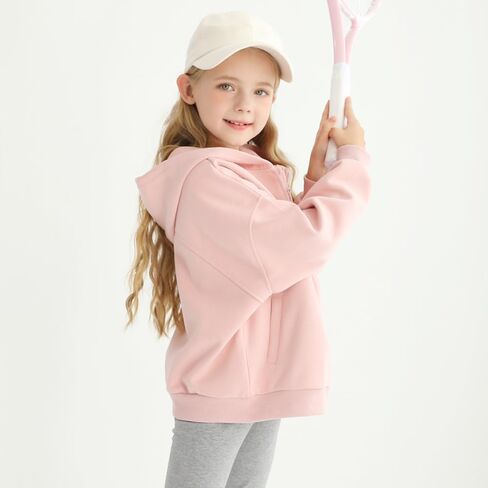 Toddler Girl Zip Up Hoodie Jacket Coats Kids Casual Outerwear in Kuwait