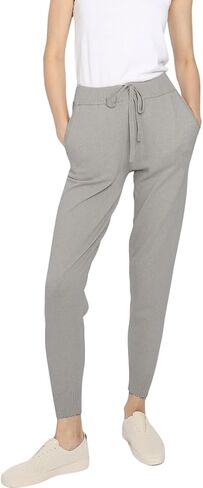Minnie Rose Womens Cotton Cashmere Frayed Jogger Pants in Saudi Arabia