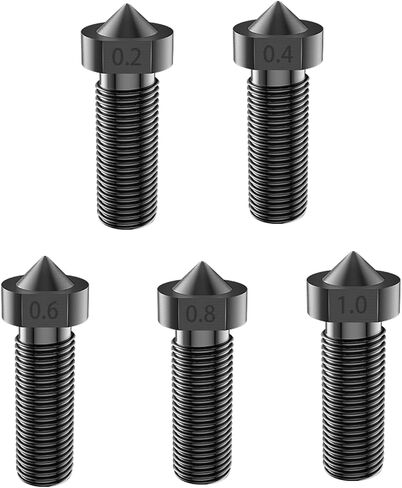 15PCS Brass Nozzles Kit for Anycubic Kobra, 3D Printer 7PCS 0.4mm Nozzles and 2PCS 0.2mm, 0.6mm, 0.8mm, 1.0mm Brass Nozzles Kit for Anycubic Mega, Mega X, Chrion, Kobra, Kobra Neo in Saudi Arabia