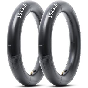 16x3.0 Replacemen Inner Tube, 16x3.0 Bike Tube with Bent Valve Stem Compatible with 16x3.0 16x3.25 16x3.5 E-Bikes Electric Scooters Mopeds Kids Chopper Bikes and Folding Bikes 2Pcs