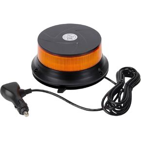 Led Beacon Lights 12V-24V Amber Strobe Warning Light, 48 LED Rooftop Safety Flashing Emergency Lights with Magnetic for Cars Trucks Vehicle