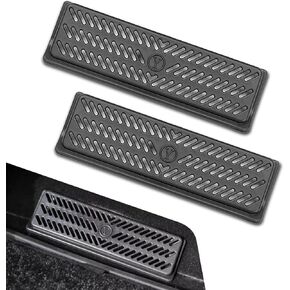 Pack-2 Car Under Seat Air Outlet Vent Cover, Car Backseat Air Vent Cover, Waterproof Backseat Air Flow Vent Grille Protector Compatible with Tesla Model Y (Black)