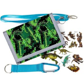 Kids Wallets for Boys 5-12, Wallet for Kids Boys 8-10,Kids Wallets for Girls with Coin Pocket,Toddler Trifold Wallet for Boys, Children Birthday Gifts, Kids Purse (dino)