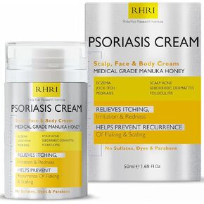 Psoriasis Cream for Itchy Scalp, Face & Body | Eczema Cream, Seborrheic Dermatitis Cream, Anti Itch Cream Extra Strength, Jock Itch Cream