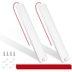 12V LED Light Bar, 120 LED Lights Strip 640LM 8W DC12-85 Volt for Car Interior, RV Lights Interior with Switch for Trailer Camper Cargo Enclosed Trailer Truck Boat Van Motorhome(4pack)