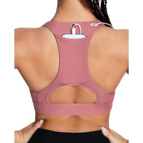 QUEENIEKE Women's Medium Support Back Pocket Energy Sport Bra Cotton Feel 70927