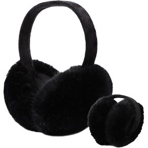 Winter Fleece Ear muffs Faux Fur Earmuffs Foldable Outdoor Ear Warmers Soft Women Ear Covers for Cold Weather