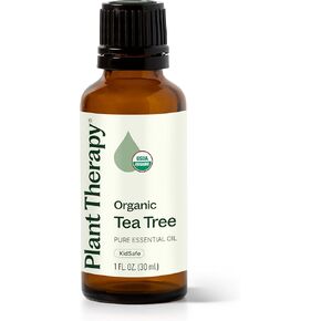 Plant Therapy Organic Tea Tree Oil (Melaleuca) 100% Pure, USDA Certified Organic, Undiluted, Natural Aromatherapy, Therapeutic Grade 30 mL (1 oz)