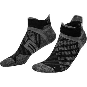 Toes&Feet Men's Anti Odor Thin Quick Dry Ankle Compression Running Socks