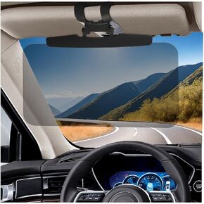 Sun Visor for Car, 12.6"×5.7" Anti-Glare Polarized Sun Visor Extender with PC Lens, Adjustable Visor Extension Filtering UV Rays for Safe Driving, Car Accessories (1 PCS)