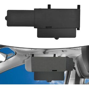 1 Pack Car Sun Visor Extender, 12.2In x 5.9In Anti-Glare Vehicle Sun Protection, Clip-on Design, Universal Waterproof Durable Automotive Astigmatism Accessories for Truck SUV Car (Black)