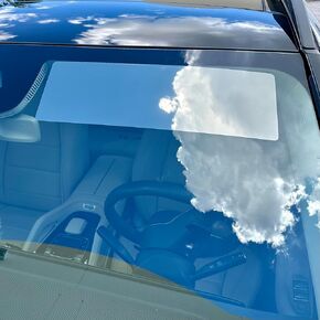 Static Cling Windshield Sun Visor Tint Strip – Protects from Glare & Snow Blindness – Universal Windshield Tint Strip for Safe Driving – Easy Install Sun Visor Tint for Cars (Silver, Universal)