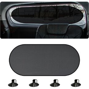 Car Rear Window Sunshade, 39"x19" Mesh Back Window Visor with Suction Cups, UV Rays Protection Sun Blocker Mesh Cover, Sunlight Shield for Rear Facing Seats