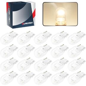 VEHICODE 7443 Amber Bulb 7443A 7443NA WY21/5W Turn Signal Brake Light 12V Yellow Halogen Incandescent Dual Filament T20 Replacement for Car DRL Tail Marker Blinker Lamp (20 Pack)