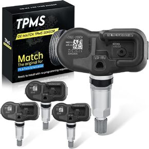 TPMS Sensor, 42607-33021 for GM 315Mhz Tire Pressure Monitoring Sensor Compatible with Toyota & Lexus， Rav4 Camry 4Runner Tacoma Corolla Tire Sensor Replacement for 42607-33011 (4 Pack)