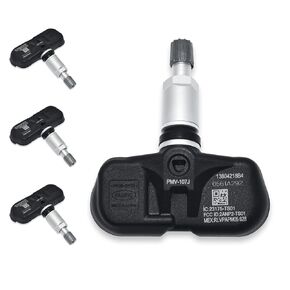 Tire Pressure Monitoring Sensor PMV-107J 42607-33011 42607-33021 Compatible with Lexus is RX GX SC Toyota RAV4 Camry Corolla FJ Tacoma Tundra Scion IQ XB XD 4-Pack