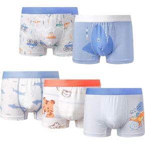 Ruby&Tang Boys Soft Cotton Underwear Kids Boxer Briefs Panties Size 3-12Years (Pack of 5