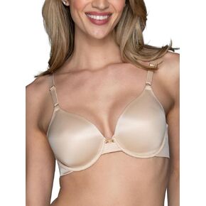 Vanity Fair Women's Full Coverage Beauty Back Smoothing Bra, 4-Way Stretch Fabric, Lightly Lined Cups up to DD