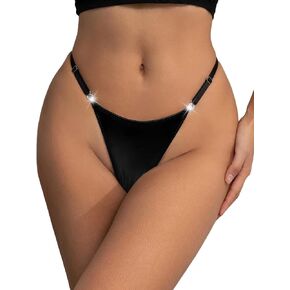 ohyeah Sparkle C-Ring String Thong Underwear Panties for Women Sexy Low Rise Tangas Thongs Bikini Underwear