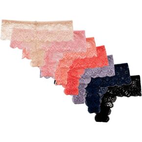 Alyce Intimates Women’s Lace Thong, Pack of 7