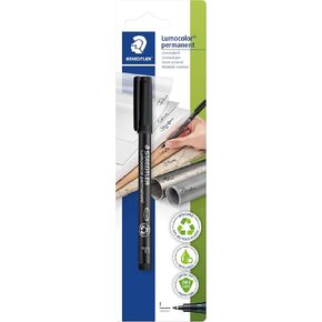 Staedtler 318-WP4 Lumocolor Permanent Universal Pens, Fine Point, 0.6mm, Assorted, 4 per Set