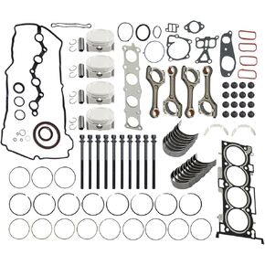 2.4L G4KE Engine Rebuild Overhaul Kit w/Con Rods Compatible with Sonata Tucson Santa Fe Forte Optima Engine Replacement for 20910-2GH02
