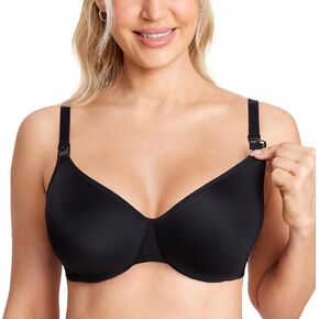 Gratlin Women's Underwire Nursing Bras Minimizer Maternity Bra Support Coverage Breastfeeding Bralette