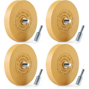 Eraser Wheel Decal Remover Tool Adhesive Remover for Cars with Pad & Adapter Graphics Removal Wheel - 4 Pack