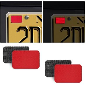 OYIXIO 2 Pack New Jersey GDL License Plate Reflective Stickers, New Drivers Under 21 Years Old and Special Learning Permit License Plate Stickers.(Red)