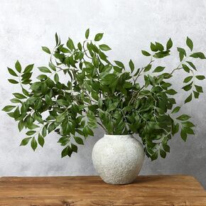6pcs Faux Stems and Branches for Vase 31.5inch Greenery Stems Fake Plants Artificial Greenery Stems Faux Branches for Home Vase Wedding Garden Farmhouse Table Mantel Decor
