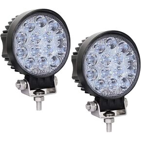 WINBANG 42W LED Work Lights for Truck, Led Light Pods, 4.5Inch Spot Flood Round Lights Off-Road Lights Led Lights Fit for Trucks Off-Road Vehicle ATV SUV UTV 4WD Boat Tractor, 2PCS