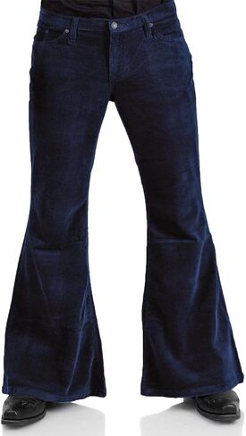 Men's Corduroy Vintage Bell Bottom Pants 70s,Disco Stretchy Flared Pants Fit 60s 70s Outfits for Men,Mens Bell Bottom Jeans. in Saudi Arabia