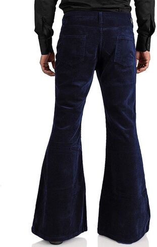 Men's Corduroy Vintage Bell Bottom Pants 70s,Disco Stretchy Flared Pants Fit 60s 70s Outfits for Men,Mens Bell Bottom Jeans. in Saudi Arabia