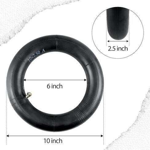 10 × 2.5 أنبوب داخلي للسكوتر للسكوتر الكهربائي الذكي ذاتي التوازن 36 فولت 48 فولت 400 واط 500 واط 800 واط محور المحرك الأمامي أو الخلفي استبدال 60/70-6.5 أنبوب مطاطي مع CR202 90 درجة صمام منحني in Kuwait