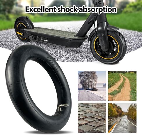 10 × 2.5 أنبوب داخلي للسكوتر للسكوتر الكهربائي الذكي ذاتي التوازن 36 فولت 48 فولت 400 واط 500 واط 800 واط محور المحرك الأمامي أو الخلفي استبدال 60/70-6.5 أنبوب مطاطي مع CR202 90 درجة صمام منحني in Kuwait