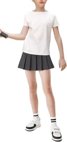 Women's Girls Pleated Tennis Skirts High Waisted Athletic Golf Skorts with Shorts Workout Sport Spreppy Skirt in Saudi Arabia