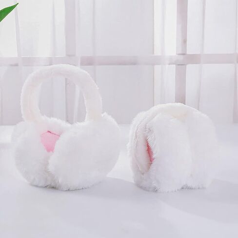 Eforcase Women Plush Ear Muffs Winter, Warm Ear Warmers Winter Plush Earmuffs Cute Foldable Ear Muffs Protects Ear in Kuwait