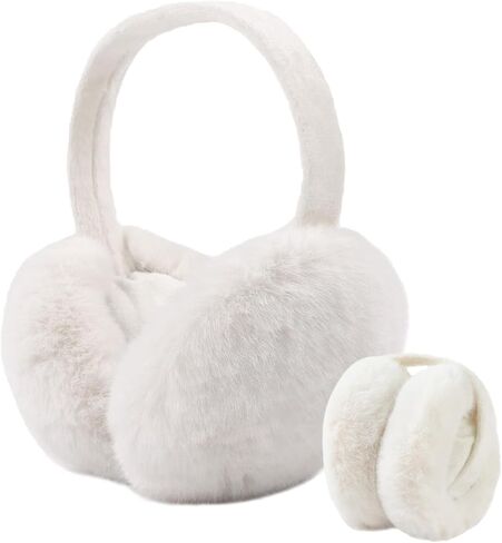 Winter Fleece Ear muffs Faux Fur Earmuffs Foldable Outdoor Ear Warmers Soft Women Ear Covers for Cold Weather in Saudi Arabia