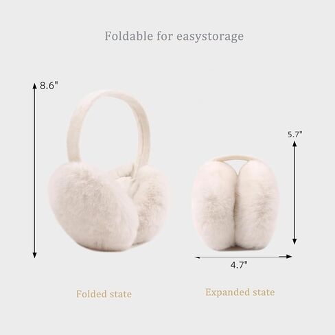 Winter Fleece Ear muffs Faux Fur Earmuffs Foldable Outdoor Ear Warmers Soft Women Ear Covers for Cold Weather in Saudi Arabia