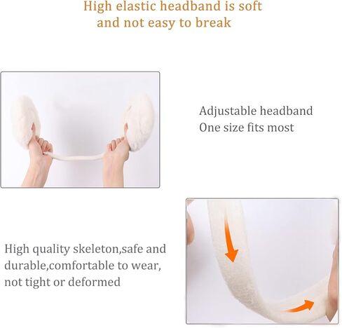 Winter Fleece Ear muffs Faux Fur Earmuffs Foldable Outdoor Ear Warmers Soft Women Ear Covers for Cold Weather in Saudi Arabia