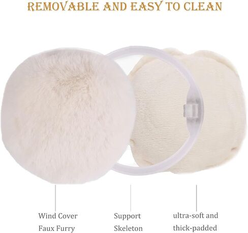 Winter Fleece Ear muffs Faux Fur Earmuffs Foldable Outdoor Ear Warmers Soft Women Ear Covers for Cold Weather in Saudi Arabia