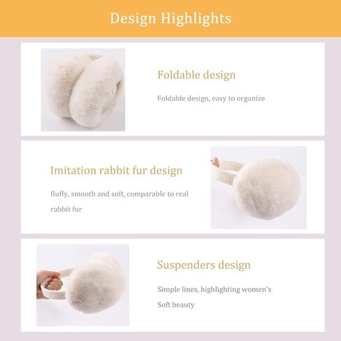 Winter Fleece Ear muffs Faux Fur Earmuffs Foldable Outdoor Ear Warmers Soft Women Ear Covers for Cold Weather in Saudi Arabia