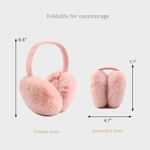 Winter Fleece Ear muffs Faux Fur Earmuffs Foldable Outdoor Ear Warmers Soft Women Ear Covers for Cold Weather in Saudi Arabia